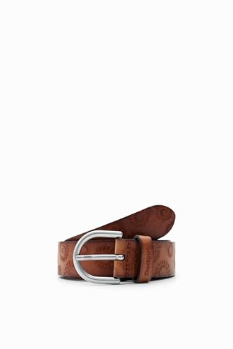 Desigual Belt_Embossed, MARRÓN, 85 Women's