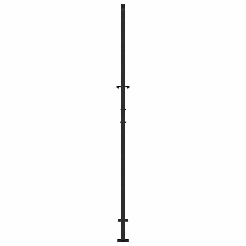 Gartentor Schwarz 100x200 cm Stahl
