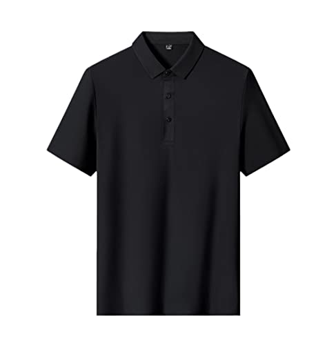Polo d'été classique noir XXXXXL pour homme à manches courtes
