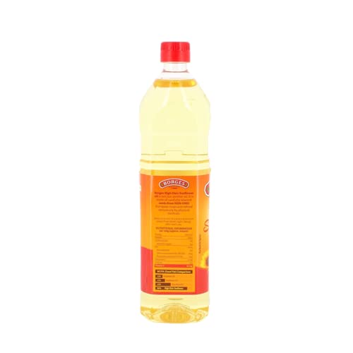 Image of Borges Borgefrit High Oleic Sunflower Oil -1 L | The Frying Expert | 75% MUFA | 100% Non GMO |Packed in Spain
