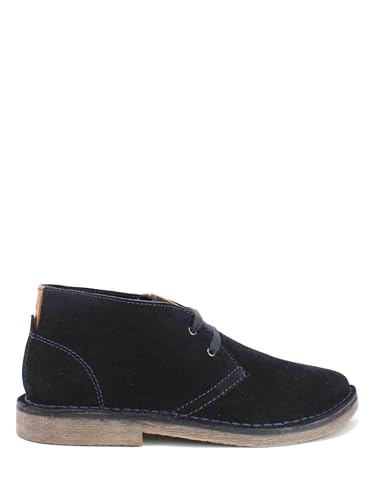 Bottines Wrangler cuir bleu marine pour homme au style décontracté