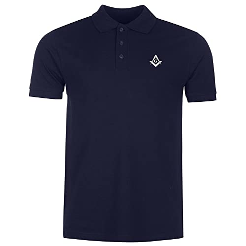 Polo Shirts for Men Masonic Embroidered Short Sleeve Mens Polo Shirts
