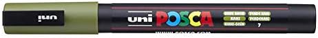Uni Posca Marker PC-3M Paint Glass Pen Fine Bullet Tip 0.9-1.3mm KHAKI GREEN