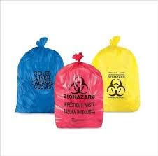 DIAGNOWARE Biohazard Garbage Bags, 20x24 inches, 20 Pieces Each in Red, Blue, Yellow, and Black Colours-image-39