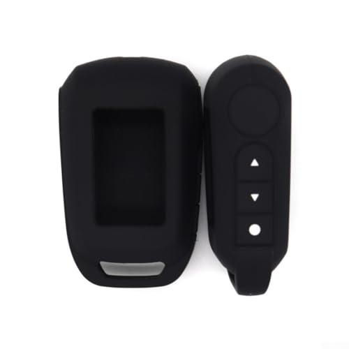 Gdfnmogo Funda de silicona para llave de coche Starline A92 A94 A64 LCD control remoto, funda protectora para llave de alarma, compatible con sistemas de alarma de coche Starline (negro)
