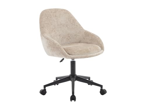 Vente unique   Silla de Oficina   Terciopelo   Beige   Altura Ajustable   NAODY
