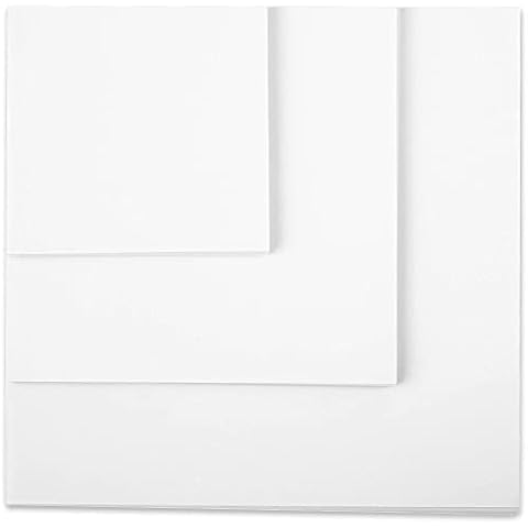 Tritart Origami Paper White | 225 Sheets Double-Sided Origami Folding Paper White | Craft Paper Set 80 g/m2 | 75 Sheets Each 20 x 20 cm and 15 x 15 cm and 10 x 10 cm Cover