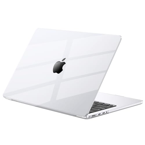 EooCoo Cover compatibile con MacBook Pro 16 Pollici M5 M4 M3 M2 M1 2026 2021-2024 Pro Max A3186 A3403 A2991 A2780 A2485 con Touch ID, Custodia Rigido in Plastica Liscia e Lucida-Cristallo Trasparente