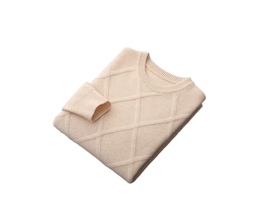 Men's Casual Crew Neck Sweater Winter Long Sleeve 100 Percent Wool Pullover