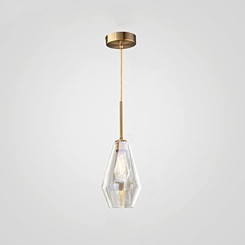 Suspension cognac en verre E27 au style scandinave pour éclairage de restaurant