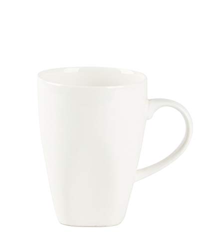 Homevss Bone China Elegance White Square Mug 12Oz, Set Of 6 Pieces thumb #1