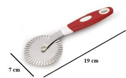 Image of Stainless Steel Pastry Ravioli Pasta Dough Cutter Crimper Wheel Pastry Cutter Pizza Cutter Wheel (Make in India)