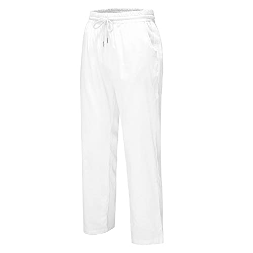 Ymosrh Joggers for Men Men's Summer Minimalist and Fashionable Cotton Linen Trousers Sweatpants3