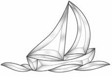Clear Bevel Cluster Sailboat for Stained Glass Work