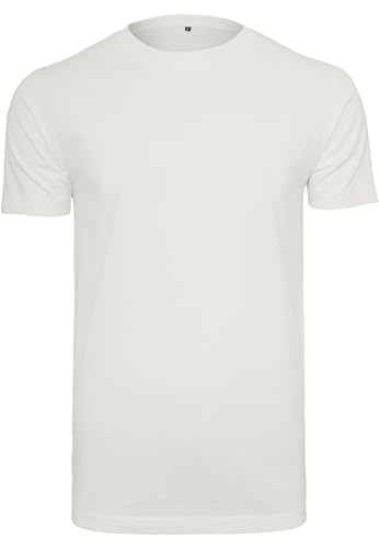 Build your Brand Camiseta de Cuello Redondo para Hombre, 100% algodón, teñir, S, Listo para El Tinte