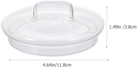 PRETYZOOM Glass Jar Lid 4.64 in Wide Mouth Canister Cover Reusable Replacement Lid for Yogurt Jars and Canning Jars Glass Cover for Food Storage Dust Protection Kitchen Organization image 5