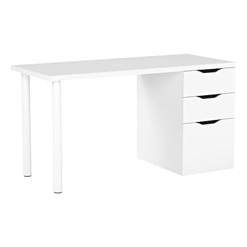 Habitdesign Mesa Ordenador Reversible con 2 Cajones y 1 Puerta, Modelo Athena Cover