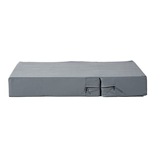 PawHut Tiertreppe Tierunterlage Klappbar Hundetreppe Treppe Unterlage für Katze und Hunde Grau L42 x B39 x H20 cm