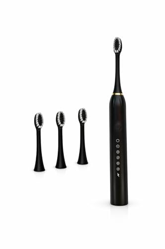 Image of X-3 Rechargeable Smart Sonic Electric Toothbrush for Men & Women | 40,000 Sonic Strokes /Min | 6 Brushing Modes | 4 Replacement Brush Heads | USB Fast Charging | Up to 45 Days Battery Backup | IPX7 Waterproof | Soft DuPont Bristles | Smart Timer Electric Tooth Brush