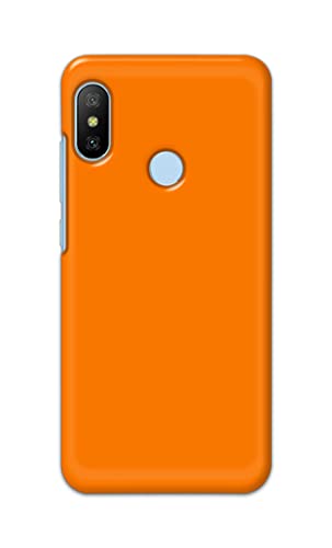 Image of Plain Orange Hard Back Case Cover for Mi A2 Back Cover -(J5) VNS2229