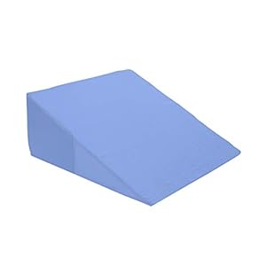 Essential Medical Supply Elevating Foam Bed Wedge Pillow for Sleeping, Resting and Reading in Bed with Firm Support for Acid Reflux and Heartburn Relief, 10 Inch, Blue