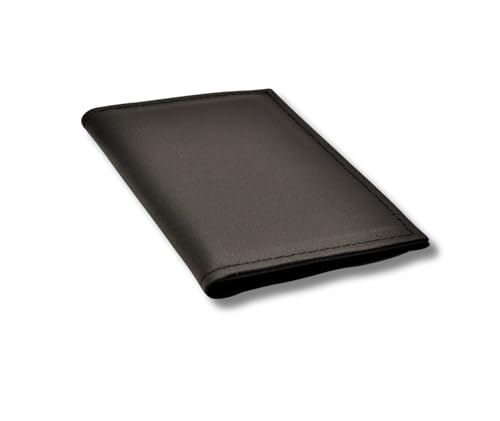 Carteira Slim Masculina Couro Legitimo Porta Cartão | Embalagem personalisada VÉRSIDON (Preto)