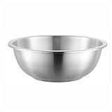 L6NqIAG 18-32 Cm Edelstahl-Salatschüssel-Set For Die Küche, Backen, Vorbereiten, Mischen, Kochen, Schüssel, Lebensmittel, Gemüse, Suppentopf Edelstahl Schüssel(Bowl without Lid,32cm)