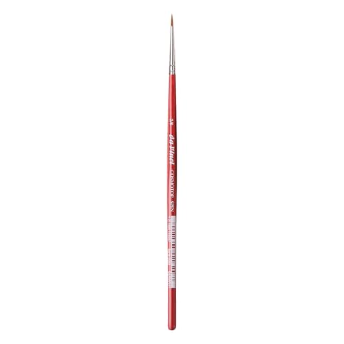 Image of da Vinci Watercolor Series 5580 CosmoTop Spin Paint Brush, Round Synthetic with Red Handle, Size 2 /0 (5580-00)