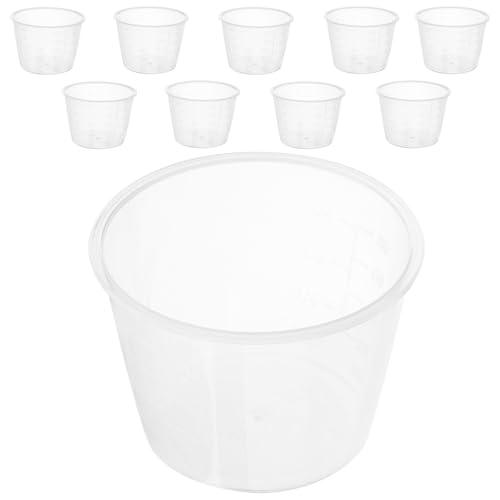 Genérico Tazas Medidoras Transparentes de Plástico Pp 80 Ml 10 Unidades para Arroz y Líquidos, Herramienta de Medición Precisa para Cocina y Ollas Arroceras