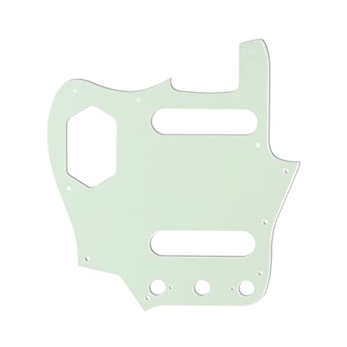 Musiclily Pro 10-Hole 65 60s Vintage Style Guitar Pickguard for Fender American Jaguar 3Ply Mint Green - Image 3