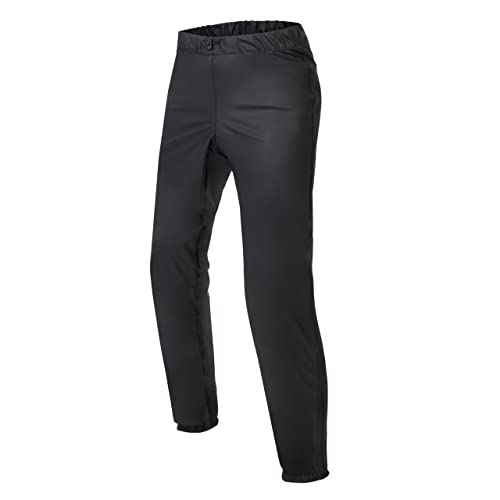 REBELHORN d'océan Pantalon de Pluie pour Moto, Noir, M Mixte