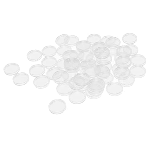 100 cápsulas plásticas transparentes para monedas 24mm