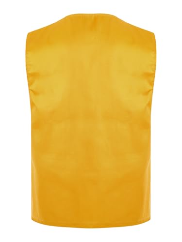 YiZYiF Kids Volunteer Activity Vest Button Side Pockets Waistcoat Boys Girls Waiter Bartender Uniform Sleeveless Jacket2