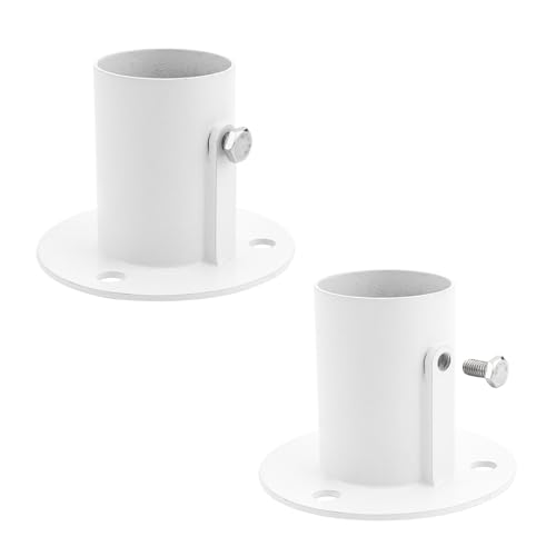 2 Pack Inner Diameter 1.6 Stainless Steel Pool Ladder Deck Fixed Base Flanges Suitable for Above-Ground Pool Ladder Multifunctional Stable Installation Bracket # NE1228PR