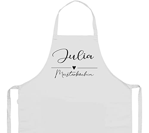 Zarto Personalisierte Geschenke Frauen - Coole Geschenkideen für Frauen gesucht? Personalisiere Deine Kochschürze Damen weiß als Schürze zum Kochen Backen - Küchenschürze Frauen /Mädchen Cover