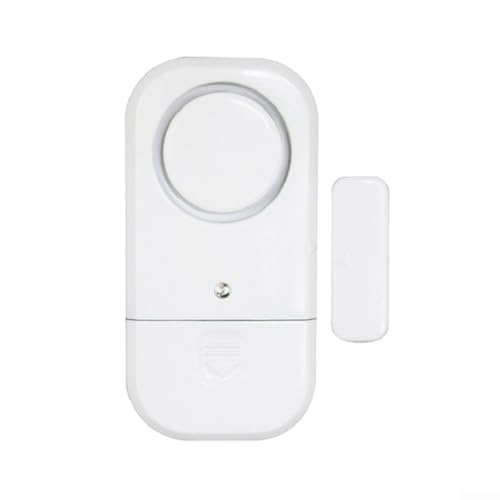 Sensor de alarma de puerta, puerta corredera inalámbrica de 125 dB para alarma de ventana, sirena de cristal, seguridad mejorada para el hogar con sensores magnéticos (blanco)