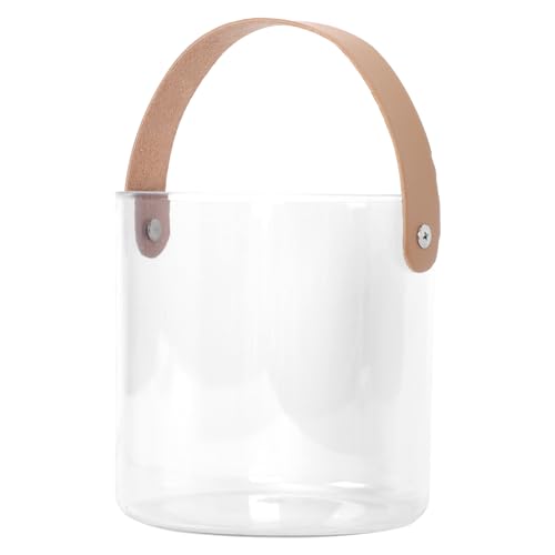 Ciieeo Secchiello per Ghiaccio con Manico in Plastica Resistente, Cesto Portavino e Porta Snack Multiuso per Uso Domestico e Bar, Secchiello per Ghiaccio da Bar Portatile Piccolo