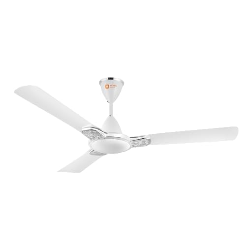Image of Orient Electric 1200 mm Mozart ceiling fan| Designer fan with seamless ring to trim design | Anti-rust Aluminium blades| Decorative Inlay Mould Design | 5-years warranty | Nature Floral White