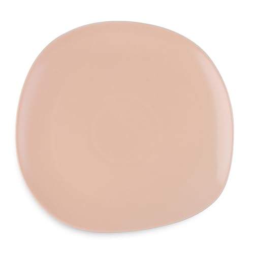 Stone Lain Delilah Dinner Plate 6-Piece Dish Set, Porcelain, Pastel Orange