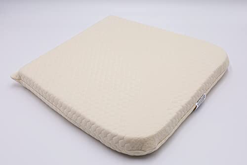 Organictextiles Latex Seat Cushion With Cotton Cover (3” Inch Medium Firm, Natural), Gols And Gots Certified, For Car, Office Chairs, Bleachers, Pad, Wheelchair, Lower Back And Tailbone Relief #TOP24