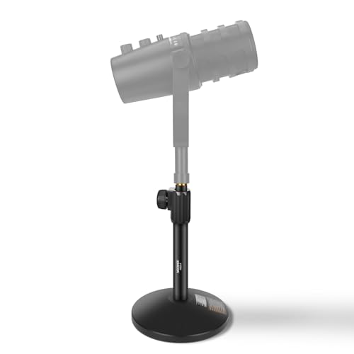 Image of NEEWER Desk Microphone Stand, Adjustable Table Top Mic Holder Mount with 3 /8 inch to 5 /8 inch Screw Adapter Compatible with QuadCast SoloCast Shure Blue Yeti Snowball, Max Load 3.3 lbs, MS014