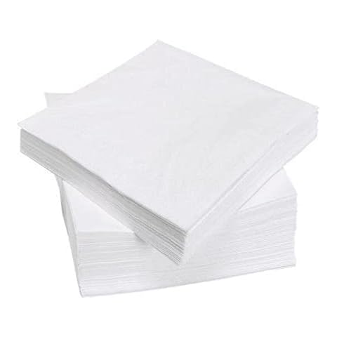 ANEEQA Paper Towel White Napkins 30cmx30cm Pack of 100 Disposable Soft Hand Tissues Christmas Kitchen Bathroom Tableware Drying Partyware Restaurants Bars Cafes Wedding Birthday Absorbent & Hygienic Cover