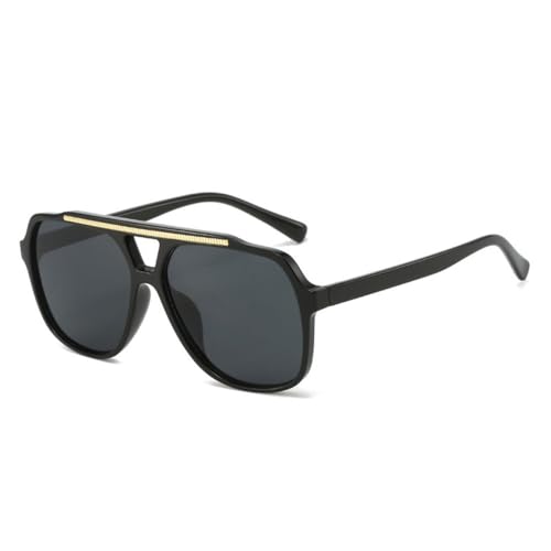 Lunettes de soleil double ponts carrés vintage mode bleu jaune et dégradées UV400 LVTFCO