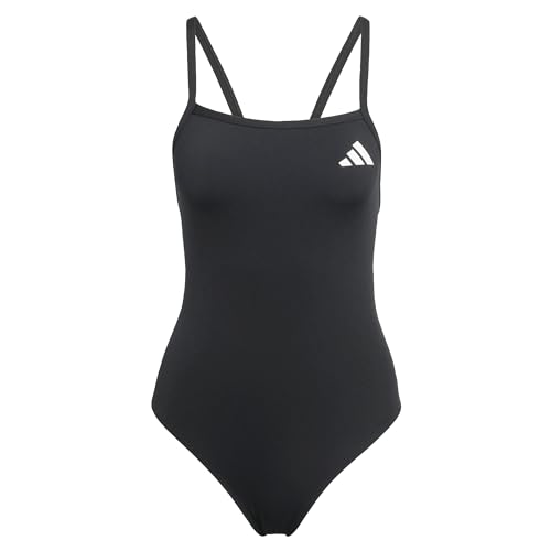 adidas Women's Thin Straps V-Back Swimsuit, Black, 38