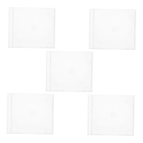 Levemolo 5 Pcs Lightweight Transparent CD Storage Boxes Dvd Case Holder for Organized CD and Dvd Protection for Travel and Home Use