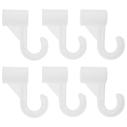 iplusmile 6 Piezas Soportes para Barras de Armario de Ganchos Resistentes para Colgar Ropa Diseño Moderno Compatible con Armarios de Tela Instalación Rápida sin Herramientas