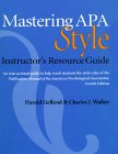 Mastering APA Style: Students Workbook and Training Guide