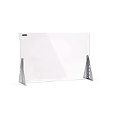 Rocada | Écran de Protection pour Comptoir Magasins et Établissements 800 x 500 mm - Plexiglass Transparent - Écran pour comptoirs Ultra RÉSISTANT et Stable