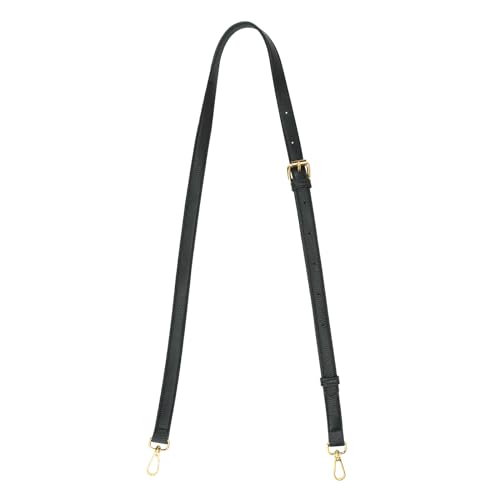 Purse Strap Replacement Crossbody Shoulder Bag, Grain Leather Adjustable Bag Strap, 42-52Inch(Black)