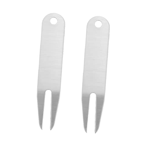 UKCOCO 2sets Professional Golf Divot Repair Tools Portable Forks for Golf Course Maintenance 2pcs*2